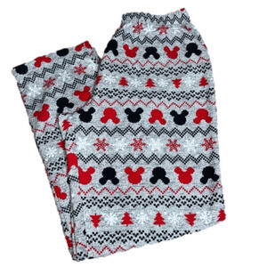 𝅺DISNEY Mickey mens Large winter holiday fleece lounge pants